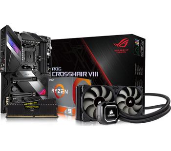 AMD Ryzen 9x Processor, ROG VIII HERO X570 Motherboard, 16 GB RAM & Corsair Cooler Components Bundle