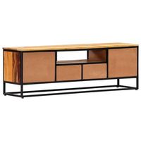 mueble tv  mueble de salon  armario tv de madera maciza reciclada 120x30x40 cm