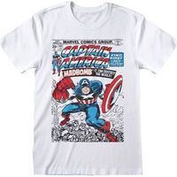 capitan america camiseta manga larga mar00528tsw para hombre