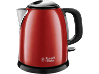 hervidor de agua - russell hobbs mini colourplus 24992-70 1 l base 360 apagado automatico rojo
