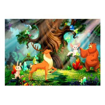 Papel Pintado 3d - Bear And Friends (150x105 Cm)