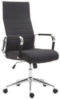 silla de oficina giratoria regulable en tela negro