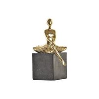 figura resina 215x23x32 bailarina dorado