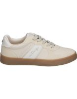 zapatillas de serraje mustang roy 60860 en color arena para mujer 36