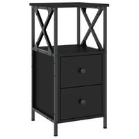 mesita de noche madera contrachapada negra 34x355x70 cm vidaxl
