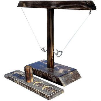 Board Games Hook Ring Toss Game Handheld Board With Shot Ladder Bundle Black Black
