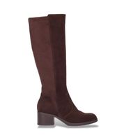 wonders para mujer g-6260 botas de piel charme marron 41 3 a 5cm ante cremallera casual