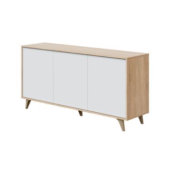 Buffet 3 puertas con 3 estantes kikua plus - l154cm - blanco