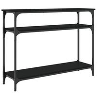 mesa consola madera de ingenieria negra 100x29x75 cm vidaxl