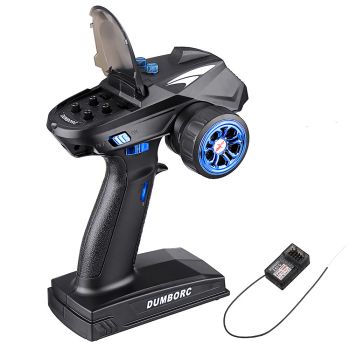 Transmisor de radio DumboRC X6 2.4GHz 6CH FHSS con ajuste de sensibilidad del giroscopio y receptor P6FG para modelo de