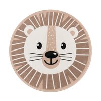 alfombra infantil lavable chiko beige 150 cm redondo