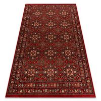 alfombra de lana kashqai 4372 300 flores marco burdeos 67x130 cm