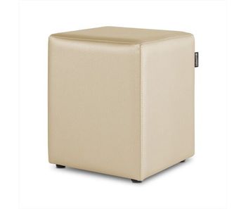 Puff cubo polipiel crudo pack 2 unidades happers