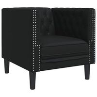 sillon de salon  silla  sillon chesterfield de cuero artificial negro