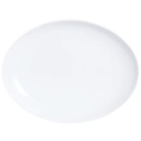 fuente oval vidrio opal blanca 33 cm