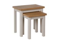 cole oak and truffle grey nest of 2 tables