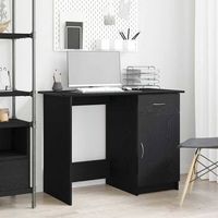 vidaxl escritorio roble negro madera de ingenieria 100 x 50 x 76 cm