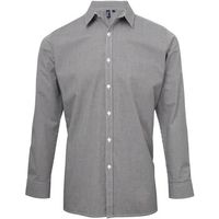 premier camisa manga larga microcheck para hombre
