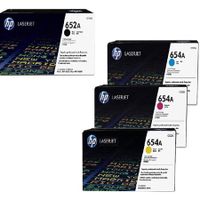 original multipack hp colour laserjet enterprise m651dn printer toner cartridges 4 pack -cf320a