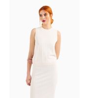 ax armani exchange para mujer 8nyh9aymh6z1130 top de punto blanco xl casual viscosa sin mangas  tirantes