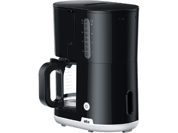 Cafetera de goteo - Braun KF1100BK, Potencia 1000W, 15 Tazas, Apagado automático, Negro