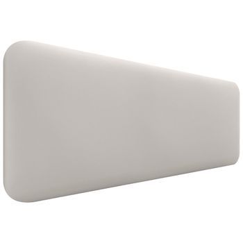 Dhome Cabecero Tapizado Liso Redondeado Polipiel Para Pared Acústicos Cabeceros Absorbentes Cabezal Cama Dormitorio (blanco Hueso, 140cm)