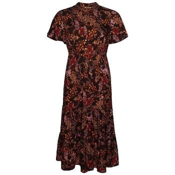 Superdry Vestido largo Robe mi-longue imprimée à manches courtes et volants para mujer