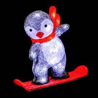 pinguino iluminado exterior h30cm 40 led  transformador