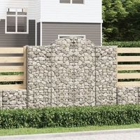 cesta gaviones  gavion para piedras  gavion decorativo forma arco hierro galvanizado 200x50x160180 cm cfw464197