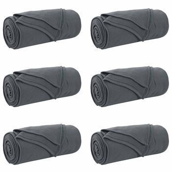 Mantitas De Sofá 6 Uds. Gris Oscuro 240 X 220 Cm 4.44 Kg Lana Vidaxl