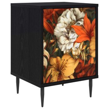 Mesita De Noche 36x33x51 Cm Madera - Negro