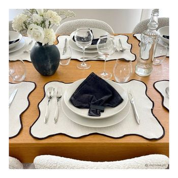 Plato de ensalada & pasta (x6) gres crema