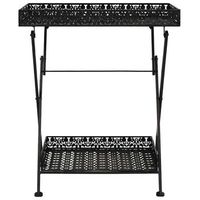mesa de cafe - mesa de centro plegable estilo vintage metal 58x35x72 cm negro