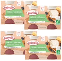 babybio yogur vegetal avena platano y arandanos 6m 130 gr 4x2 uds