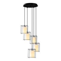 lampara de techo swank-702-5s2 negro metal diametro 40x113 cm