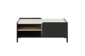 Mesa de centro con 2 compartimentos de almacenamiento l106 cm - negro