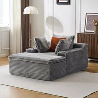sofa con chaise longue moderno en gris comodo 3 cojines y manta sin montaje