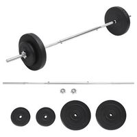 juego de barra con pesas 30 kg vidaxl