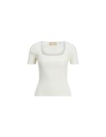camiseta jack  jones jxsky ss knit cloud dancer