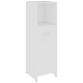 Armario De Baño | Mueble Baño Madera Contrachapada Blanco 30x30x95 Cm