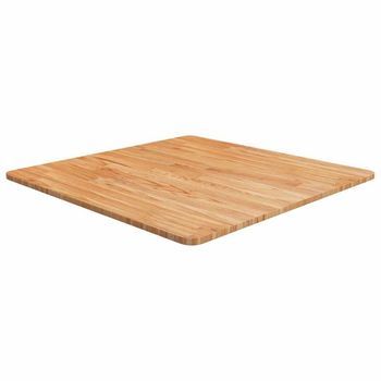 Tablero De Mesa Cuadrado Madera Roble Marrón Claro 70x70x1,5 Cm Vidaxl