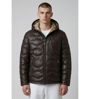 blauer para hombre 25wblul01314 abrigo drohan de piel wave-pattern marron s casual