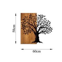 decoracion pared de madera mysterious arbol-371 nogal negro 60x58 cm