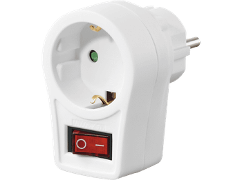 Regleta - Hama 00223212, 1 toma, Con interruptor, Blanco