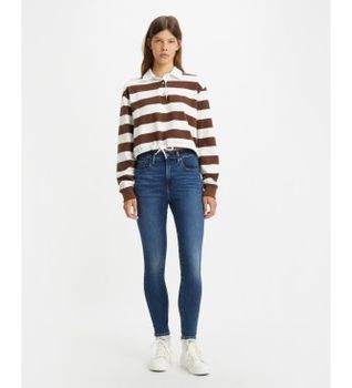 Levi's para mujer. 18882-0594 Jeans Estrechos 721 azul (27/30), Casual, Algodón, Denim, Sostenible