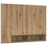 mueble de tv de pared roble artisan 120 x 235 x 90 cm