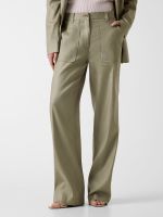 pantalones de carpintero de mezcla de lino