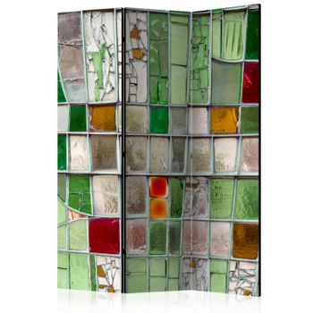 Biombo - Emerald Stained Glass (135x172 Cm)
