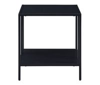 mesa auxiliar kumlinge con 1 estante diseno atemporal acero 47 x 45 x 45 cm - negro encasa