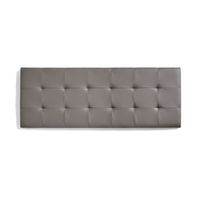 cabecero de cama 140 capitone cuadros polipiel 152x57x5cm gris